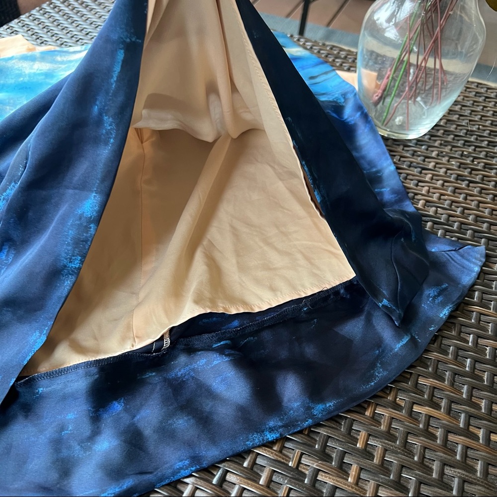 VINCE CAMUTO | Silk Peach Blue Ombré Dress - Picture 9 of 14